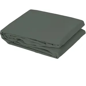 Toison d'Or Housse de couette unie en coton Lavé (200x200 cm - Kaki) pas cher