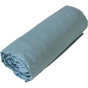 Toison d'Or Drap housse en coton Lavé (180x200 cm - Bleu ciel) pas cher