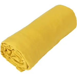 Toison d'Or Drap housse en coton Lavé (180x200 cm - Jaune Curry) pas cher