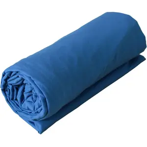 Toison d'Or Drap housse en coton Lavé (160x200 cm - Bleu Encre) pas cher