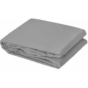 Toison d'Or Housse de couette unie en coton Lavé (140x200 cm - Gris) pas cher