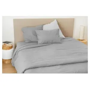 Toison d'Or Drap housse en coton Lavé (80x200 cm - Gris) pas cher