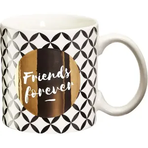 DRAEGER PARIS 1886 Mug - NOUVELLES IMAGES - Friends forever - Porcelaine - Céramique - Grès - 350 ml - Blanc - RondVendu parrakuten
