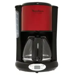 Comparateur de prix : Moulinex Cafetière programmable Moulinex FG362D10 inox rouge