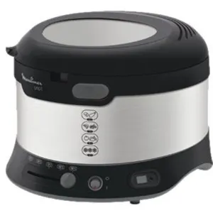 Friteuse à air simple moulinex uno l 1900 w noir argent MOULINEX AF179D10 pas cher
