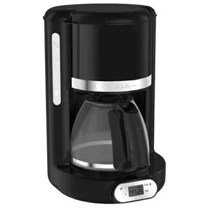 Moulinex FG380B10 Cafetière Electrique 1000W 1.25L Programmable Verre Noir