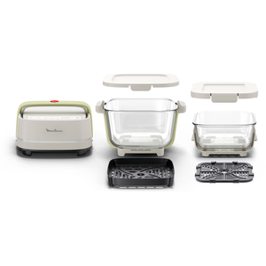 Friteuse sans huile Airfryer 3,8L en verre Crisp&Go FY701AE0 MOULINEX pas cher