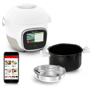 Moulinex - Multicuiseur intelligent 3l 900w blanc/argent ce922110 pas cher