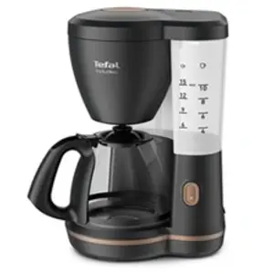 Comparateur de prix : Cafetière filtre TEFAL Includeo - 15 tasses - Arrêt automatique - Noir