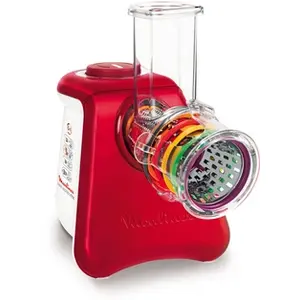 Râpe électrique Moulinex Fresh Express Max 5 en 1 DJ812510 Blanc et Rouge pas cher