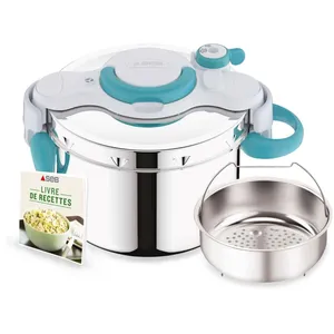 Comparateur de prix : Autocuiseur Seb Clipso Minut' Easy P4904816 7.5L Argent et Bleu