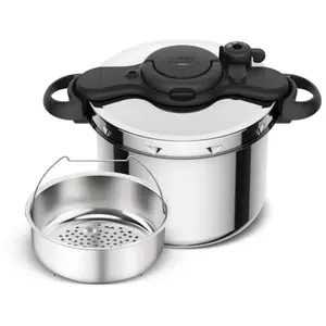 Cocotte-minute SEB 6L En Aluminium Inox Avec égouttoir - Ancien Modèle