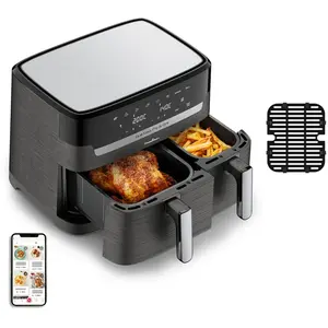 Friteuse à air Moulinex Dual Easy Fry & Grill 8,3L 2700W Noir pas cher
