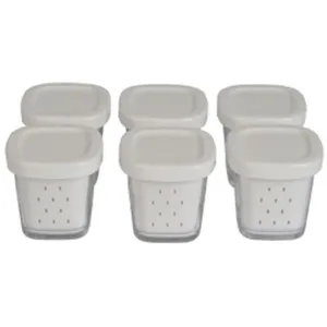 Lot de 6 pots sans égouttoir pour yaourtière Multi Delices SEB - XF100110 pas cher