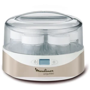Comparateur de prix : MOULINEX YG231E32 Yaourtière Yogurteo - 7 pots en verre - Argent et blanc