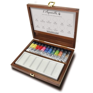 Sennelier Coffret en Bois Aquarelle Extra-Fine 12 Tubes 10 ml