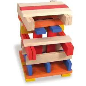 Vilac BATIBLOC COLOR 100 PLANCHETTES EN BOIS MASSIF COLORÉES pas cher