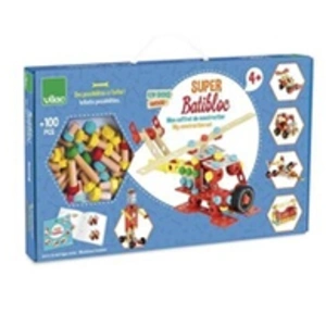 Jouet de construction - VILAC - Super Batibloc - Bois - Rouge - Mixte pas cher