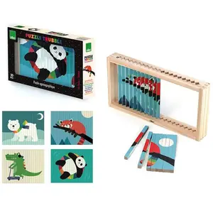 Vilac Puzzle 4d Les Animaux Noir pas cher