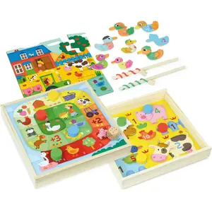 VILAC - Coffret de jeux des tout-petits à la ferme pas cher