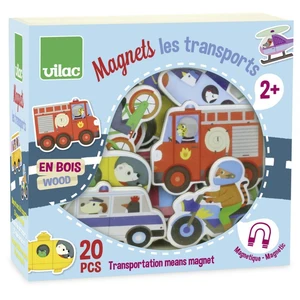 Vilac - Magnets des transports en bois - à partir de 2 ans pas cher