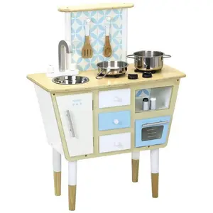 Comparateur de prix : Cuisine Vintage - Vilac - Pour Fille - Blanc, Bleu Et Jaune Marron