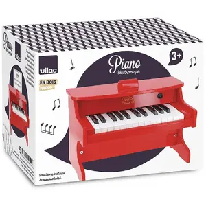 Comparateur de prix : E piano rouge - avec piles - Vilac