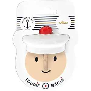 Comparateur de prix : Toupie Bachi en bois - Vilac - Marin - Blanc - Pour enfants à partir de 3 ans