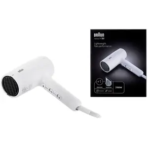 Sèche-cheveux Braun HD2.1, sèche-cheveux léger avec un concentrateur, séchage pour tous types de cheveux, 2100W avec 3 modes de chaleur et 3 modes de vitesse, BRHD210E pas cher