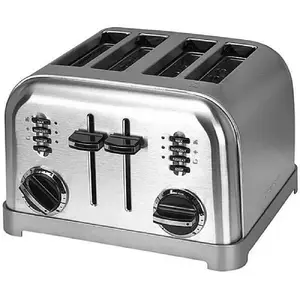 Cuisinart - grille-pains 4 fentes 1800w acier brossé  cpt180e - cpt180e pas cher