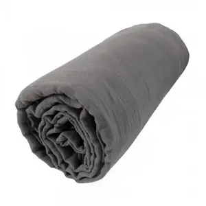 Comparateur de prix : Drap housse - Gaze de Coton - 140x190 cm - Anthracite