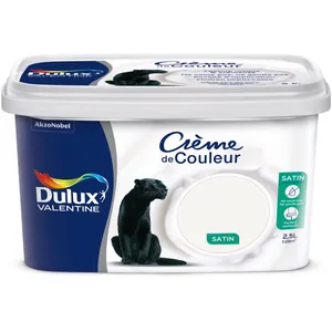 Dulux Valentine Peinture Dulux Valentine Crème de Couleur blanc 2,5 LVendu parcdiscount