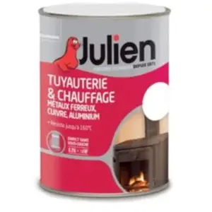 Comparateur de prix : Julien Peinture Tuyauterie et Chauffage Brillant JULIEN Blanc 0,25 L