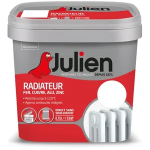 Comparateur de prix : Julien Peinture Radiateur Phase Aqueuse Satin JULIEN Blanc 0,75 L