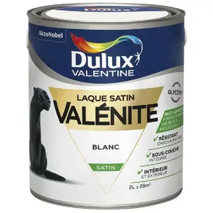 DULUX VALENTINE Laque satin valénite 2 L - blancVendu parrue-du-commerce