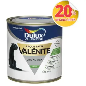 DULUX VALENTINE Laque valenite satin 0.5L gris alpagaVendu paramazon