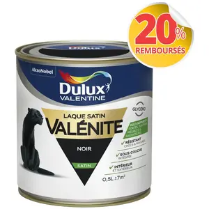 Comparateur de prix : DULUX VALENTINE Laque glycéro satinée 0.5 L - noir