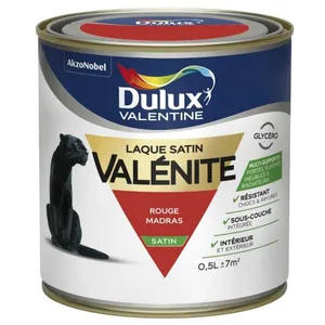 Comparateur de prix : DULUX VALENTINE Laque valenite satin 0.5L rouge madras