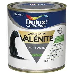 DULUX VALENTINE Laque valenite satin 0.5L anthraciteVendu parcdiscount