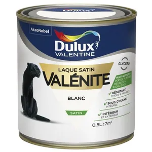 Comparateur de prix : DULUX VALENTINE Laque glycéro satinée 0.5 L - blanc