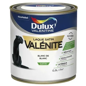 Comparateur de prix : DULUX VALENTINE Laque glycéro satinée 0.5 L - blanc de blanc