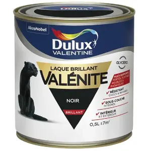Comparateur de prix : DULUX VALENTINE Laque glycéro brillante 0.5 L - noir