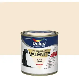 Peinture Laque Valénite Brillant Blanc Cassé 0,5 L - Dulux ValentineVendu parcdiscount