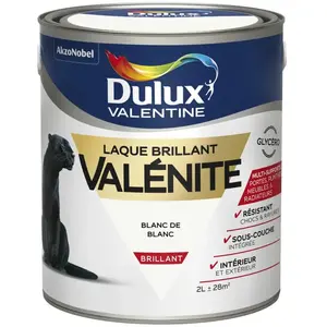 Comparateur de prix : DULUX VALENTINE Laque glycéro brillante 2 L - blanc de blanc