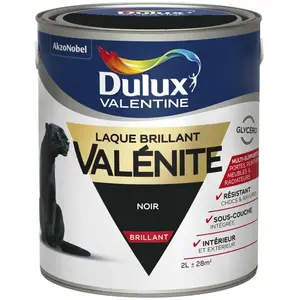 Comparateur de prix : Laque boiseries et métal Valénite Dulux Valentine brillant noir 2L