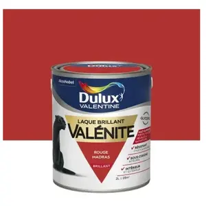 Comparateur de prix : Peinture Laque Valénite Brillant Rouge Madras 2 l - Dulux Valentine