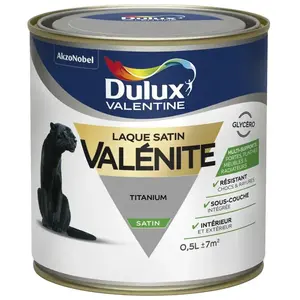 DULUX VALENTINE Laque valenite satin 0.5L titanium