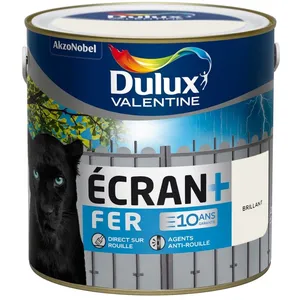 DULUX VALENTINE Peinture fer brillant écran+ 2 L - blanc purVendu paramazon