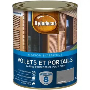 Comparateur de prix : Lasure Bois Exterieur Xyladecor Volets Et Portails Satin GrisUrbain 1L