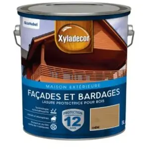 Comparateur de prix : Xyladecor Lasure glycéro bois - Chêne - Satin - Façade + bardages - 5L